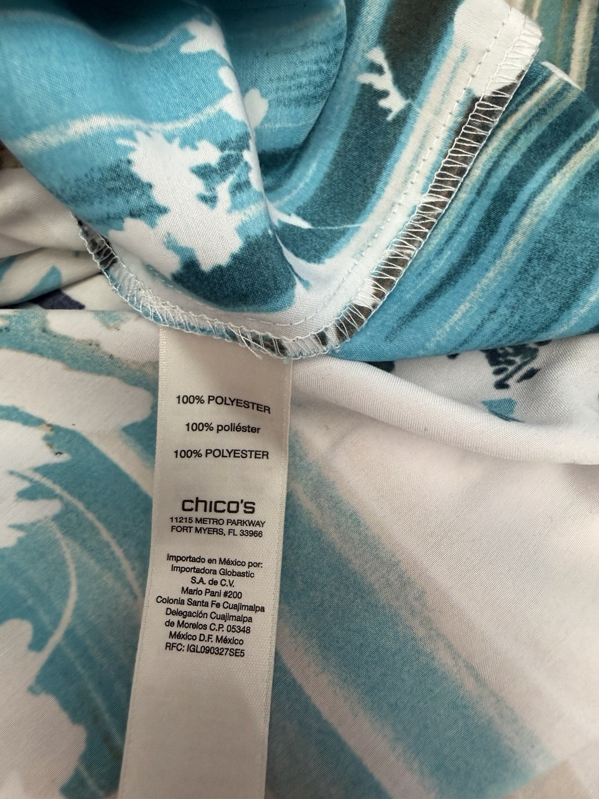 Chicos Multiprint Pullover W Collar Size Chicos 2 - image 7