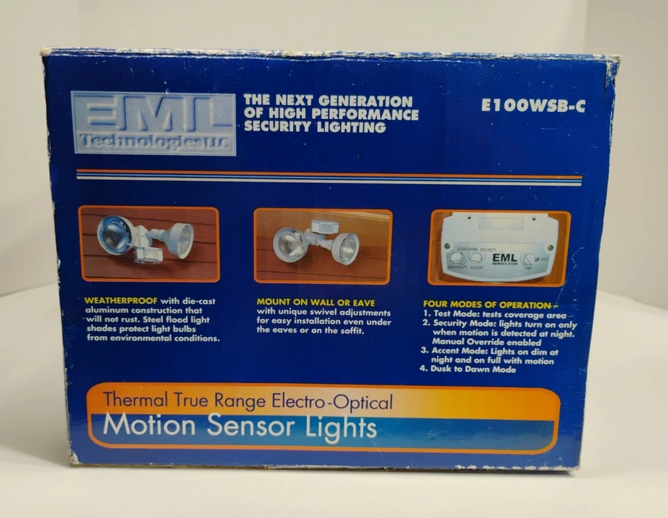 Motion Sensor Lights EML Technologies Thermal True Range Electro Optical NEW - Image 3 of 4