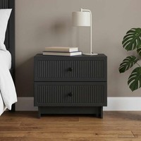 Nachttisch Schwarz 62 X 34,5 X 47,5 Cm Holzwerkstoff