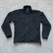 VTG MARKER Apparel Men's Full Zip Fleece Sweater Large Polartec Black USA Made