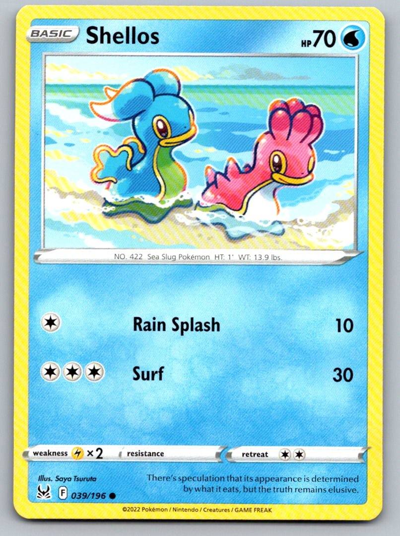 Shellos 039/196 Common Lost Origin Pokemon Near Mint