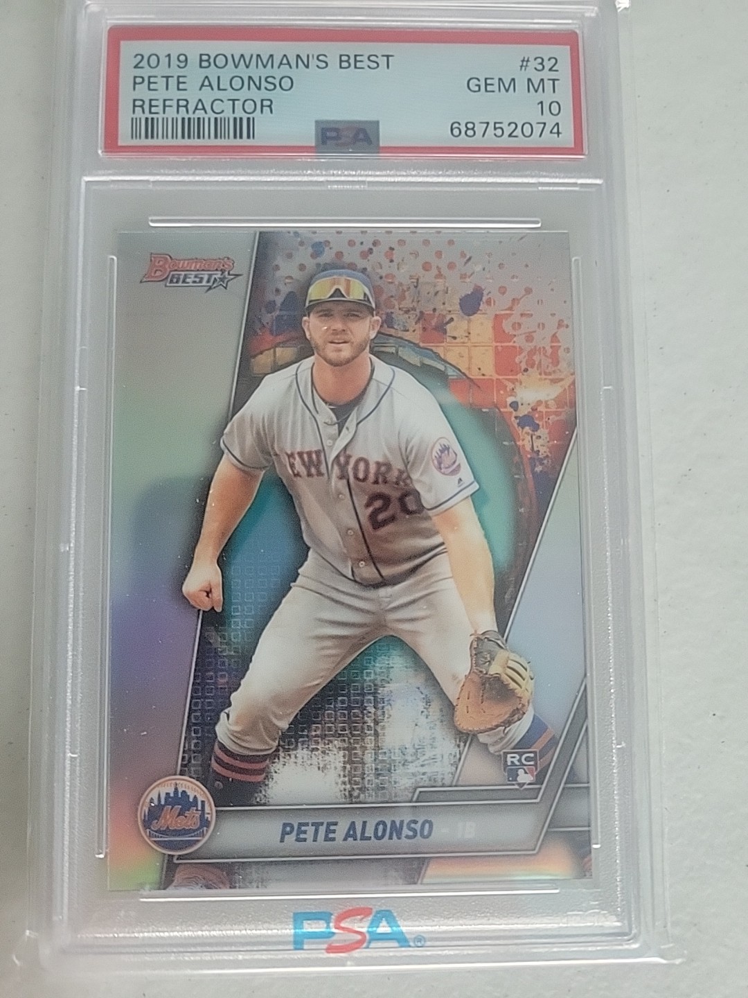 2019 Pete Alonso Bowman's Best Refractor #32 PSA 10 (RC) Mets/Orioles
