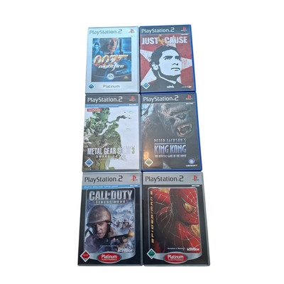 Playstation 2 Bundle 007 Nightfire Call Of Duty King Kong Spiederman Just Cause