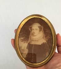 AntiqueThe Edinburgh Medallions MARY QUEEN OF SCOTS framed/glass Alex A. INGLIS 