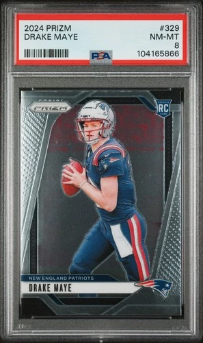 2024 PANINI PRIZM #329 DRAKE MAYE ROOKIE RC PSA 8
