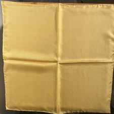Murano Pocket Square 100 Silk Solid Yellow 16  Handkerchief New