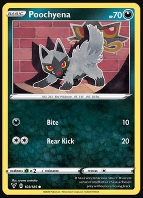 Poochyena - 103/185 - Common - Near Mint