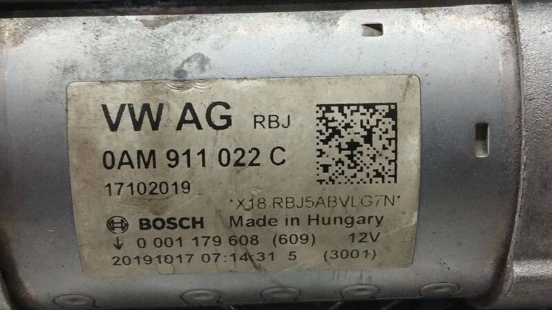 0AM911022C motorino di avviamento SKODA OCTAVIA III COMBI 5E5 5E6 1.5 5052768 - Immagine 3 di 4