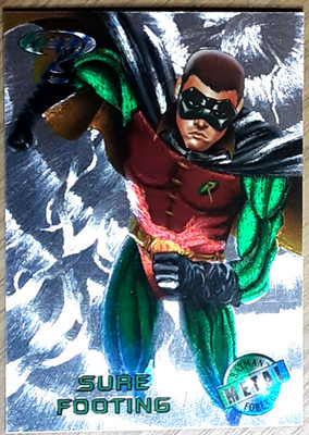 1995 Batman Forever Silver Flasher Card 66 SURE FOOTING.