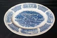 ALFRED MEAKIN BLUE FAIR WINDS 14" Platter 14 7/8"