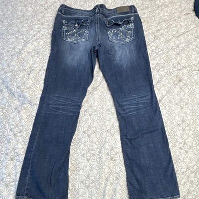Hydraulic Women's Bootcut Jeans Blue Medium Wash Low Rise Stretch Size 16