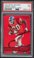 1997 Metal Universe Precious Metal Gems PMG Red Terrell Davis /150 #23 PSA 7