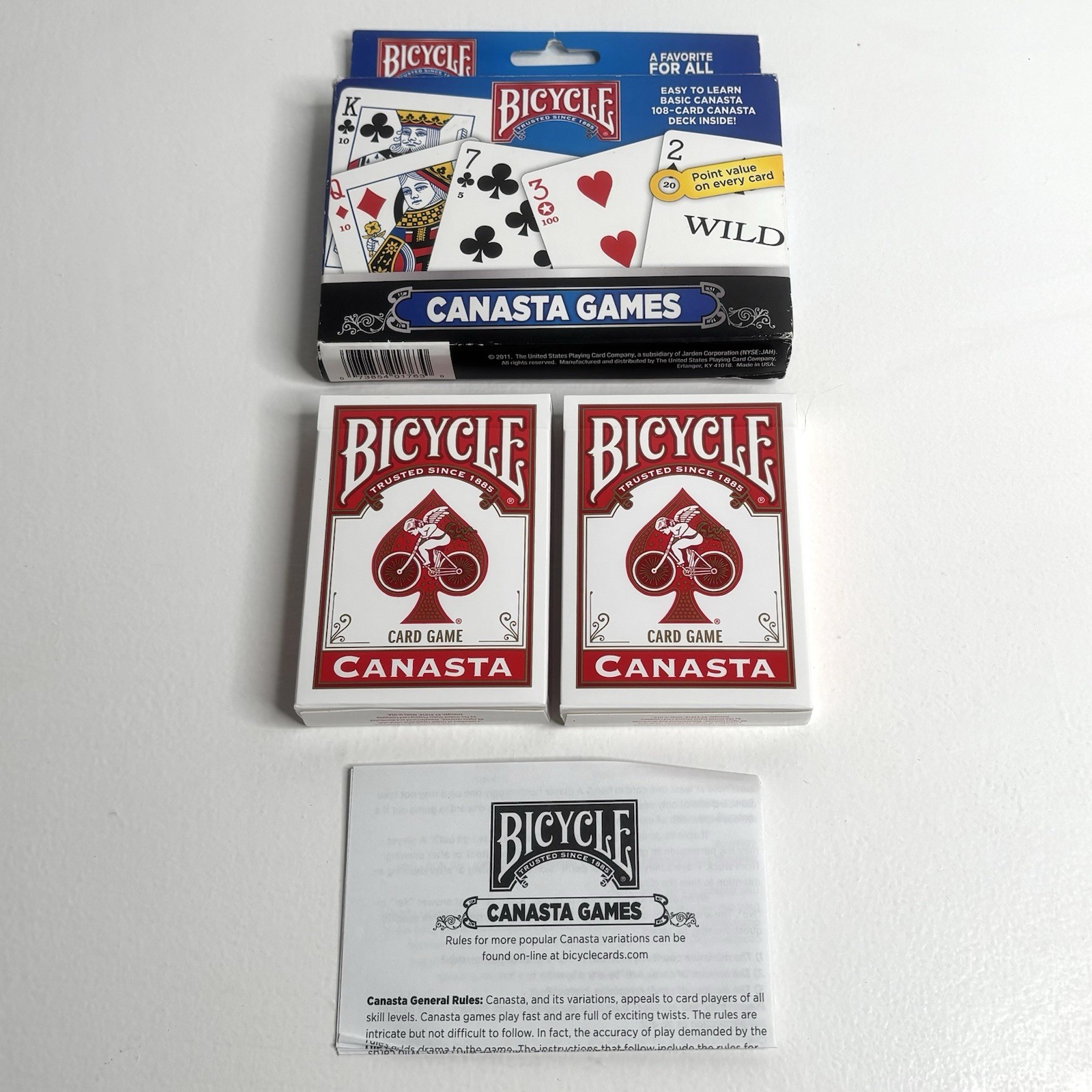 Canasta Playing Cards 2 Deck Set 108 Cards 2011 - New, Open Box