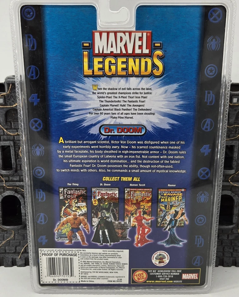 Figura de colección Marvel Legends Fantastic Four Dr Doom Unmasked Series II 6" NUEVO Foto 3 de 3