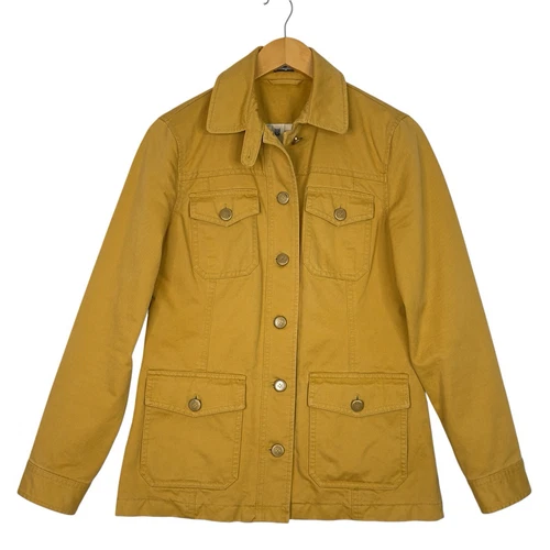 VETEMENTS Giacca denim J.MCLAUGHLIN da donna taglia small oro marrone chiaro