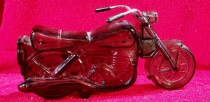 Vintage Avon Wild Country After Shave Glass Motorcycle Bottle