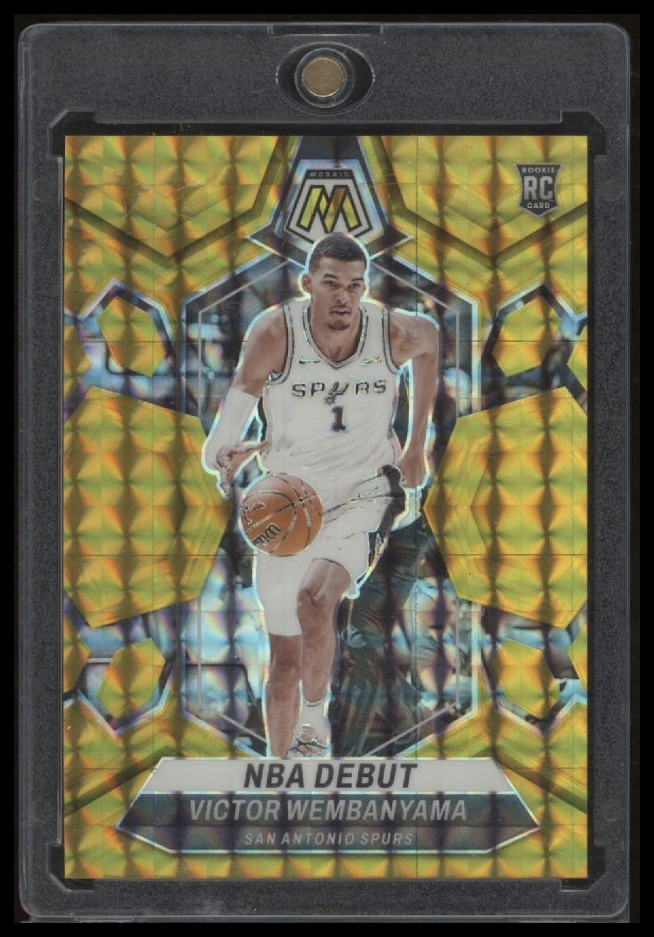 2023-24 Panini Mosaic Victor Wembanyama Gold Mosaic /10 RC #257 Spurs