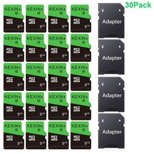 8GB Micro SD Card 30 Pack microSDHC C10 U1 Memory Card with SD Adapter