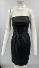 PRADA Black Leather tube dress with belt (ALTERED) SZ Small  