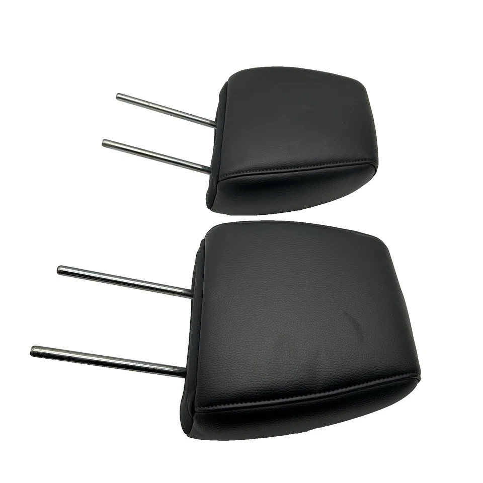 2015 16 2017 Ford Expedition Black Leather Front Driver Passenger Seat Headrests - Image 4 of 4