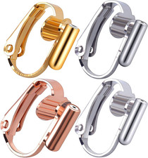 16 Pieces Clip-On Earring Converters Earring Clip Backs, Pierced to Clip on Earr