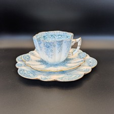 Antique Wileman Foley Teacup, saucer & side plate trio - Pre Shelley