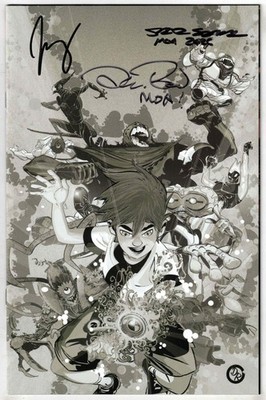 BEN 10 #1 (2026)- 1:20 DUNCAN ROULEAU BW VARIANT- 3X SIGNED W/COA- DYNAMITE
