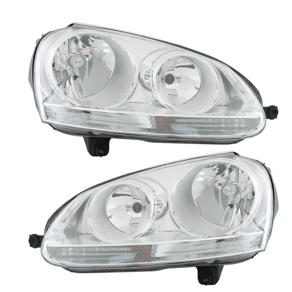 Faros de lente cromados transparentes izquierda+derecha para Volkswagen Rabbit 06-09, Jetta 2005-2010 Foto 4 de 4