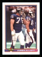 1991 Bowman #369 Jumbo Elliott New York Giants 59225