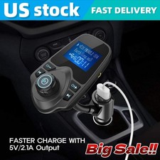 Wireless In-Car Bluetooth FM Transmitter MP3 Radio Adapter Car Kit USB Charger