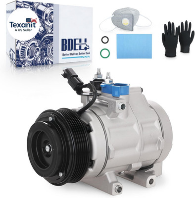 Air Conditioner AC Compressor Compatible with 2007-2014 Ford Expedition F-150, 2