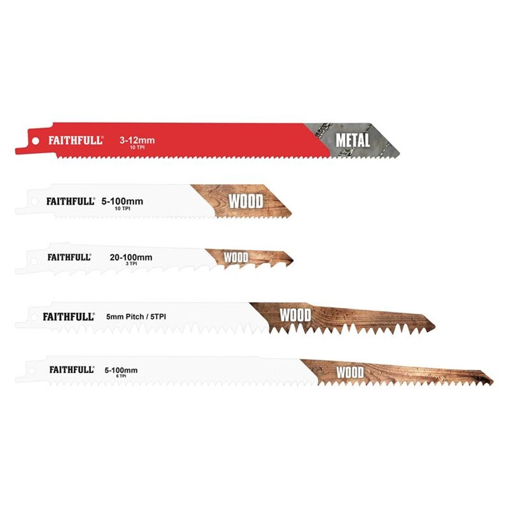 Faithfull Faisbsset15m Sabre Saw Blade Set 15 Piece - Image 5