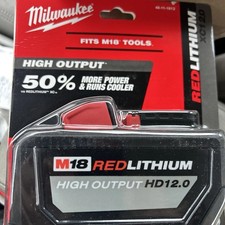 Milwaukee 48-11-1812 M18 RedLithium High Output HD 12.0 Battery 1Pack Genuine