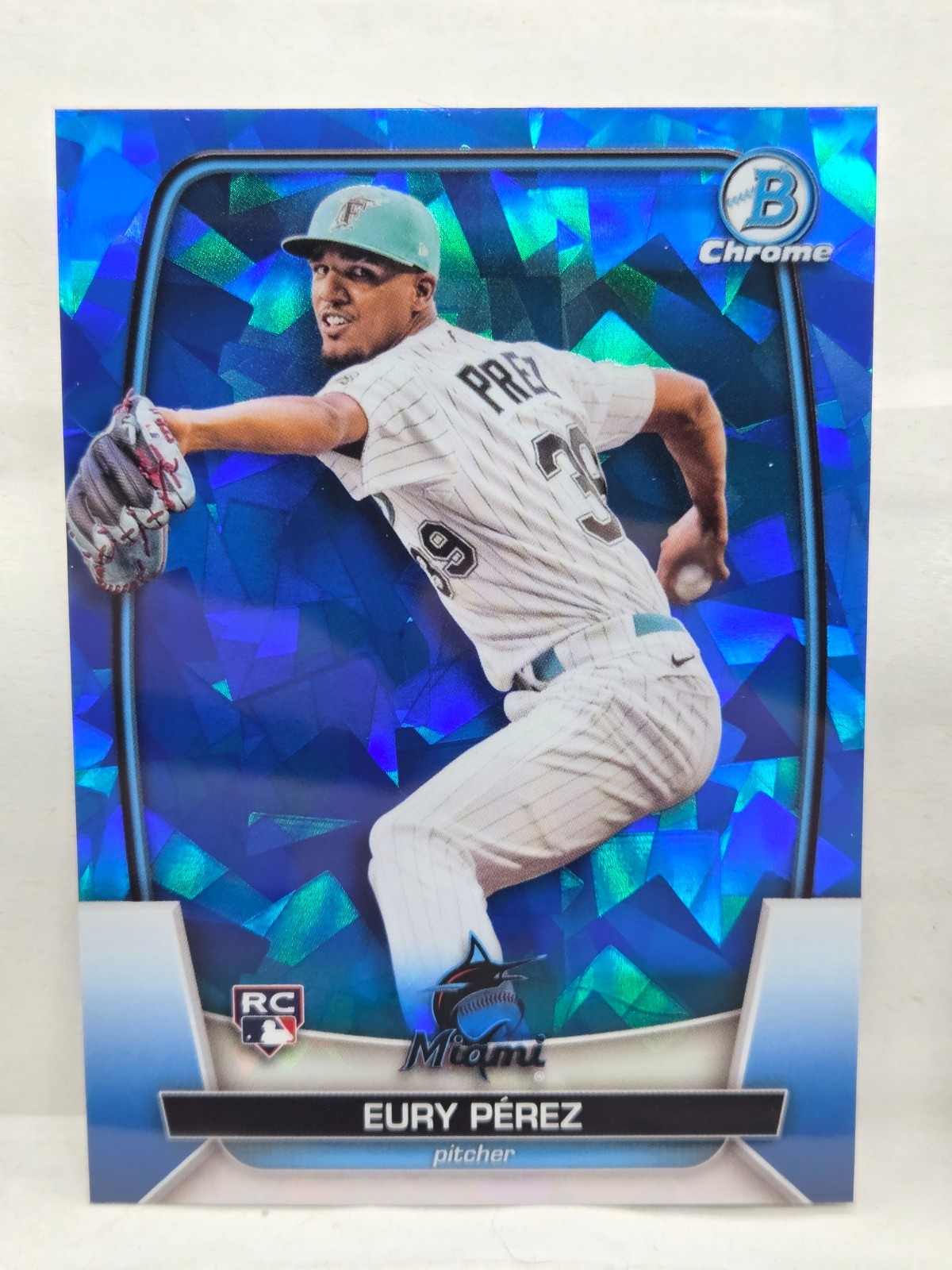2023 Bowman Chrome Sapphire Eury Perez Rookie RC 90 Marlins