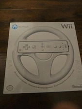 Nintendo Wii Wheel In Box White Remote Controller Racing Driving Games Original