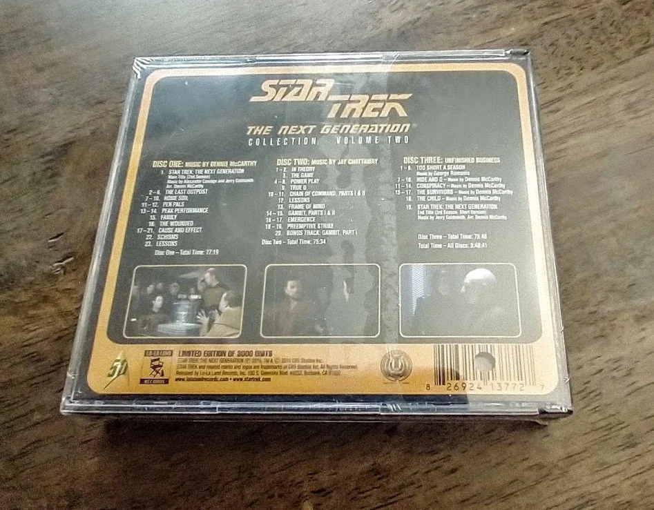 STAR TREK TNG SOUNDTRACK (3 CDs) LA-LA LAND RECORDS - Image 3 of 4