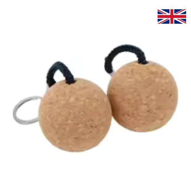 2Pcs 50mm Floating Cork Ball Key Ring Sailing Boat Float Buoyant Rope Kayak - Image 2 of 4