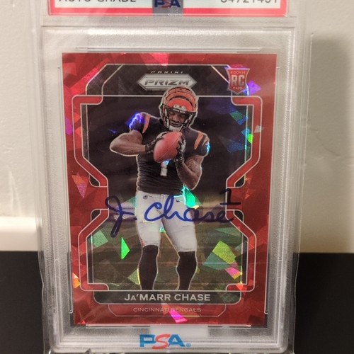 Panini Prizm Ja'Marr Chase RC Auto PSA (PSA/DNA) Bengals NFL Football
