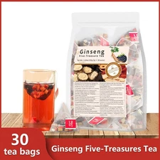 Ginseng Five Treasures Tea Kidney Tea, Traditional Chinese Herbal Tea