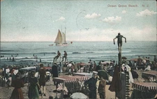Ocean Grove Beach,NJ-Sailboat,Pole Performer,Crowds 1909 Asbury Park Sturr,New Y