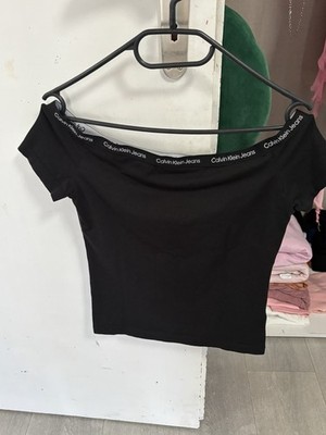 Damen T-Shirt Kurzarm Schwarz Calvin Klein