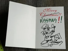 KISS Christmas Card Kissmas 1997 Reunion BAND ISSUED Snow Candles Vintage Kiss