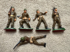 5x Diecast WW2 U.S. Soldiers, 1/32 Barclay 