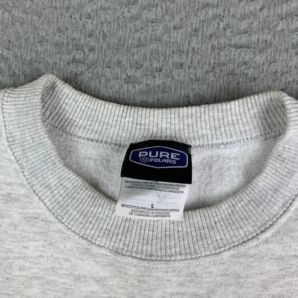 Sudadera Polaris Vintage Años 90 Para Hombre Talla Grande Equipo de Carreras Moto de Nieve Cuello Redondo Foto 3 de 4
