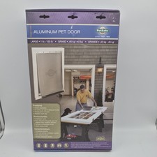 PetSafe White Aluminum Large Pet Door for Entry Door Installation Brand New