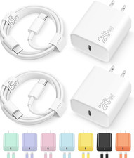 USB C Fast Charger for iPhone 17 16 15 Type C Wall Charger 6FT Cable