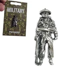 WW2 Soldier Pewter Pin Badge Army Military Uniform Lapel Hat Tie Coat Jewellery