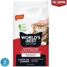 World's Best Cat Litter Multiple Cat Clumping Litter  Flushable  99 Dust Free