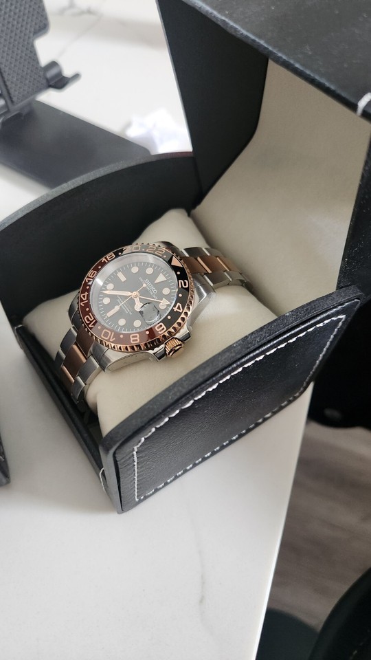 SEIKO MOD ROOT BEER GMT NH34 AUTOMATIC BRAND NEW MEN WATCH 40mm eBay