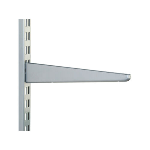 Ranura doble estantería plata mate verticales y soportes estante de pared ajustable - Imagen 1 de 7